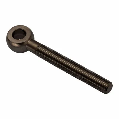 AMPG Fixed Rod End: Stainless Steel, Black Oxide, 8 in Hole Center-to-End Lg - Stainless Steel Male Threaded Fixed Rod Ends