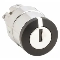 SCHNEIDER ELECTRIC Keyed Selector Switch: 3 Position, 22 mm Panel Mounting Size, Series XB4 (MPN ZB4BG0)