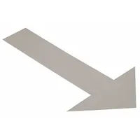Floor Marking Tape: Arrow, Solid, Gray, No Legend, 6 in x 10 in, 50 mil Tape Thick, 50 PK (MPN ARROW10GRY)