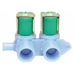 OEM replacement water control valve for washing machines and dryers. Manages water flow to the appliance during fill cycles. Suitable for residential and commercial laundry equipment.