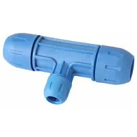 RAPIDAIR Compression Tee Fitting: 1 1/2 in OD x 1 1/2 in OD x 3/4 in OD Size, Nylon (MPN F4206)