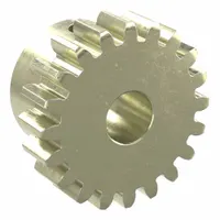 Spur Gear: Module m 1, 20 Teeth, 6 mm Bore Dia, Brass, 20° Pressure Angle, Finished Bore (MPN BSS1-20C)