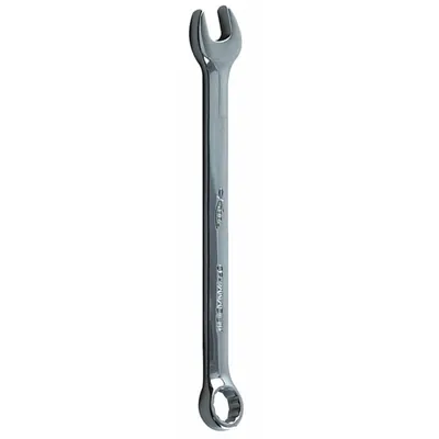 KTI Combination Wrench: Alloy Steel, Chrome, 14 mm Head Size, 7 5/8 in Overall Lg - Metric 12-Point Combination Wrenches
