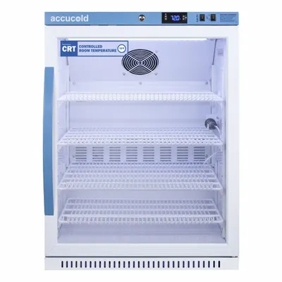ACCUCOLD Controlled Room Temperature Cabinet: 115V AC, 68°F to 77°F, 23 3/8 in Overall Wd - Controlled Room Temperature Cabinets