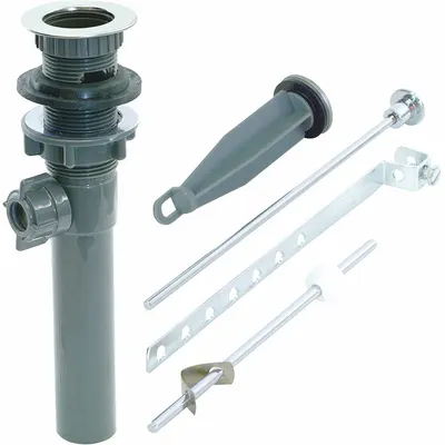 OEM Drain Assembly: Plastic - Sink Drains with Lever-Activated Stopper