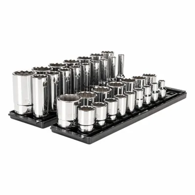 TEKTON SHD92206 32-Piece 1/2 in Drive SAE 12-Point Socket Set - SAE & Metric Socket Sets