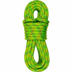 Static double-braid nylon rope with 3/4-inch diameter and 2,245 lb working load limit. Suitable for rigging, climbing, and industrial work-at-height applications where low stretch and high strength are required.