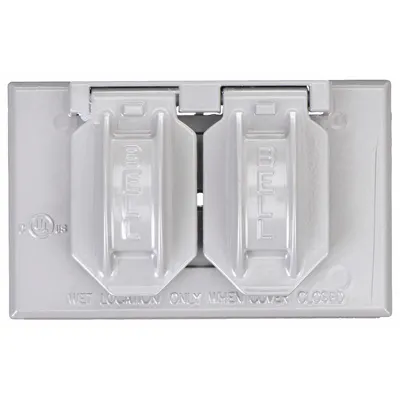 BELL Weatherproof Cover: Aluminum, Outdoor Receptacles, 1 Gangs, 3 in Overall Ht - Aluminum & Zinc Weatherproof Electrical Box Covers