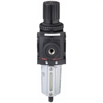 ARO Filter-Regulator: 1500 Series, 3/8 in NPT, 90 cfm, 0.3 micron, 0 psi to 140 psi - ARO FRL Air Filter/Regulators