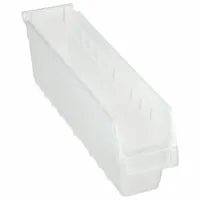 AKRO-MILS Shelf Bin: 17 7/8 in Overall Lg, 4 1/8 in x 6 in, Clear, Nesting Capable, Not Hangable (MPN 30048SCLAR)