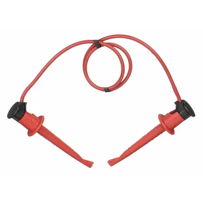POMONA Test Leads: Red Electrical Current Color, Minigrabber, 12 in Lg - Test Leads with Clips