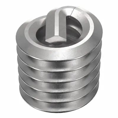 HELI-COIL Helical Insert: Tanged Tang Style, Free-Running, #4-40 Thread Size, Stainless Steel - Free-Running Tanged Helical Inserts
