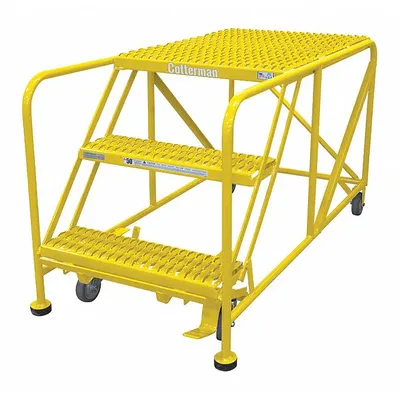 COTTERMAN Work Platform: 2.5 ft Platform Ht - Max, 24 in x 36 in, Steel - Tilt-&-Move Rolling Single-Access Platforms