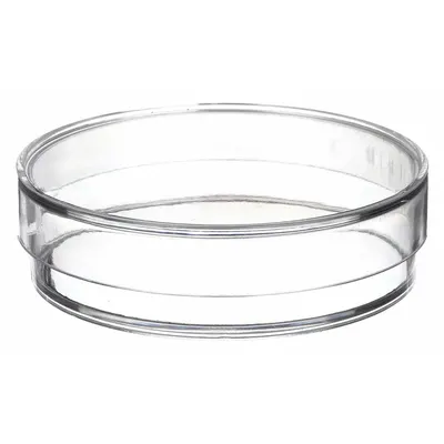 OEM Petri Dish: 86 mm Dia, 16 mm Overall Ht, No Surface Treatment, Lid, Polystyrene - Petri Dishes