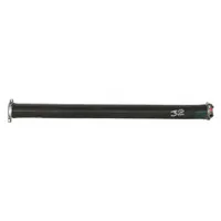 Steel torsion spring with left-hand wind direction, 0.25 in wire diameter, 2 1/2 in outside diameter, and 180° deflection angle. Closed drawbar ends for secure mounting. Used in counterbalance systems for overhead doors