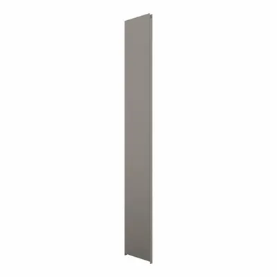 HADRIAN Pilaster: Stainless Steel, Powder-Coated, Light Gray, 82 in Ht, 6 in Wd - Pilasters for Bathroom Partitions
