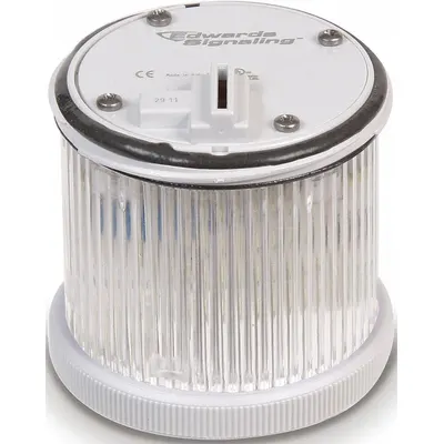 EDWARDS SIGNALING Tower Light Module: Steady, 120V AC, White, 70 mm Overall Dia - Steady Light Modules