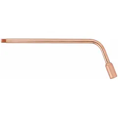 Heating nozzle for oxy-fuel gas applications, designed for use with acetylene. Features a Tube & Head tip design. Used for preheating, bending, or straightening metal parts in industrial maintenance and fabrication.