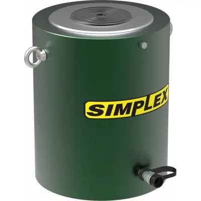 SIMPLEX Hydraulic Ram: Single Acting, 575 ton Nominal Capacity, 12 in Nominal Stroke Lg - Low Profile Rams