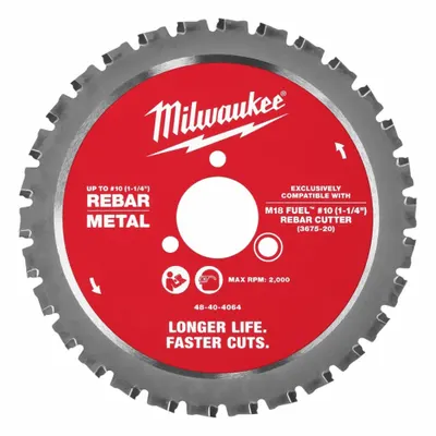 MILWAUKEE Circular Saw Blade: 1 1/4 in Dia, 30 Teeth, 0.065 in Cutting Wd - Milwaukee Rebar Cutting Saw Blades