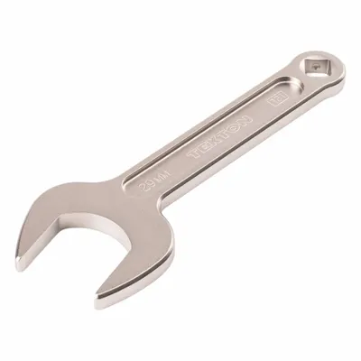 TEKTON Open End Wrench: Chromium Molybdenum Steel, Satin, 29 mm Head Size - Metric, Single End, Open End Wrenches