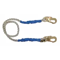 CONDOR Positioning Lanyard: Steel Snap Hook, Steel Snap Hook, 6 ft Lg, 310 lb Capacity, Condor (MPN G8156)