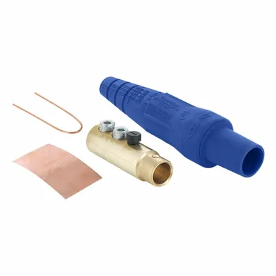 LEVITON Single Pole Inline: Female, Blue, 600V AC/600V DC, 400 A, Double Set Screw Termination - Plugs with Set Screw Terminations