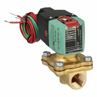 REDHAT Solenoid Valve: 2-Way, Normally Closed, 1/2 in Pipe Size, 100 to 240V AC/DC, Watertight (MPN 8210P094)