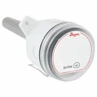 Duct-mounted detector transmitter for carbon dioxide measurement from 0 to 2000 ppm. Operates on 16 to 35V DC or 19 to 28V AC. Housed in a Type 4X enclosure. Designed for use with building management controllers to monitor indoor air quality