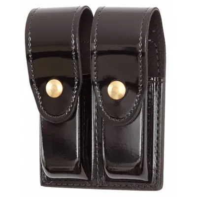 GOULD & GOODRICH, INC. Magazine Pouch: Black, Synthetic Polymer, High Gloss - Duty Equipment Pouches