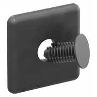 End Cap: 40 Series, Metric, 40 mm x 4.5 mm x 40 mm, Black, ABS, Dust Cover, Matte, Single, 2 PK (MPN 40-2030-2)