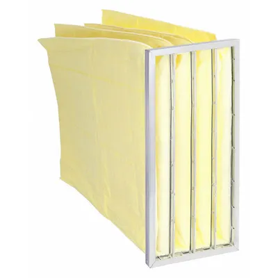 OEM Pocket Air Filter: 24 in x 12 in x 22 in, MERV 14, Yellow, Synthetic - MERV 14 Pocket Air Filters