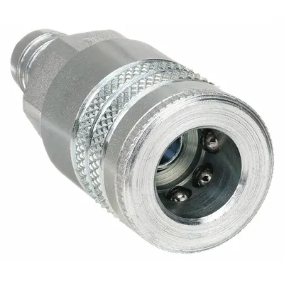PARKER Quick Connect Hose Coupling: 3/8 in Body Size, 3/8 in Hose Fitting Size - Industrial Interchange Steel Quick-Connect Air Coupling Bodies