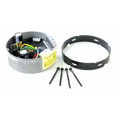 This control module manages motor sequencing and operation in HVAC systems. It is used as a replacement part in commercial or residential heating and cooling equipment where the original control module has failed. Suitable for service or retrofit applications.