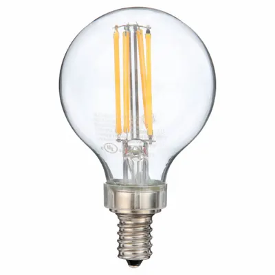 GE LAMPS LED4DFG16C-C LED G16-1/2 Globe Bulb - Candelabra Screw Base (E12) Lamps