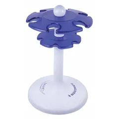 This WHEATON pipette stand is made of blue plastic and rotates 360° for convenient access to pipettes. With an overall height of 8 11/16 inches, it accommodates most brands of pipettes. Suitable for organizing pipettes in laboratory settings.