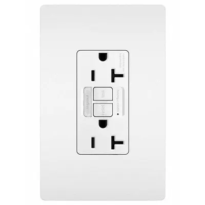 LEGRAND GFCI-USB: Duplex, 5-20, White, GFCI, 125V AC, 20 A - Receptacles with Isolated Grounds