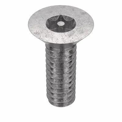 TAMPER-PRUF SCREW Tamper Resistant Screw: #10-24 Thread Size, 5/8 in Lg, Stainless Steel - Flat Head Tamper-Resistant Machine Screws