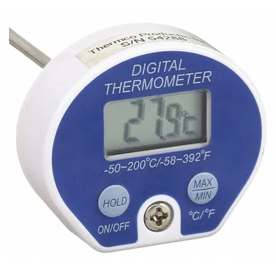 THERMCO Digital Thermometer: -58°F to 302°F /-50°C to 150°C, ±1.8°F/1°C - Industrial Digital Pocket Thermometers