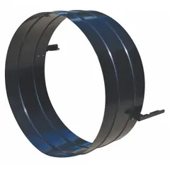 Steel duct adapter designed for direct-fired portable gas remediation and tent heaters. Overall diameter of 20 inches with a thickness of 1/16 inch. Used to connect ducting to the heater for directing heated air into targeted areas.