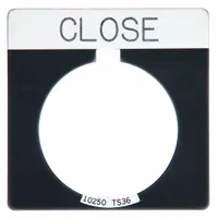 Legend Plate: 30 mm Panel Mounting Size, Square, 1 3/4 in Overall Ht x 1 3/4 in Overall Wd (MPN 10250TS73)