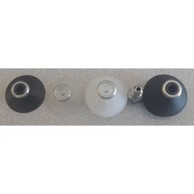 SMC Vacuum Pad Test Kit: 32 mm Pad Dia, Bellows/Flat, NBR/Silicone, Black/Clear - Vacuum Pad Test Kits