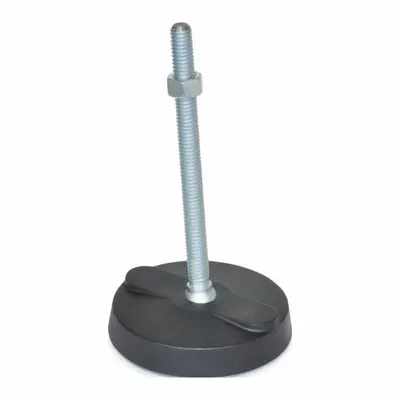 JW WINCO Male-End Leveling Mount: Swiveling Stud, 1/2"-13 Thread Size, 1.97 in - Swivel Male Leveling Mounts