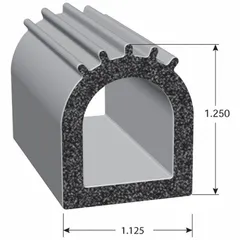 This D-shaped seal is made of EPDM foam rubber with a high-strength self-adhesive backing for easy installation. It is commonly used to seal gaps in doors, panels, enclosures, and equipment, providing weatherproofing, dust sealing, and vibration damping.