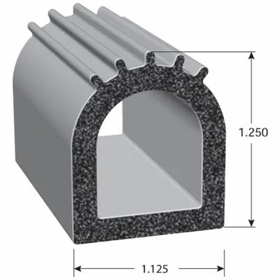 TRIM LOK Seal: D-Shaped, Self-Adhesive Mounting, High-Strength, EPDM, 25 ft Overall Lg - D-Section Foam Rubber Seals
