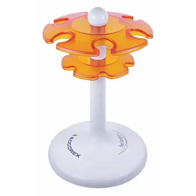 WHEATON Pipette Stand: Plastic, 8 11/16 in Overall Ht, Rotates 360° - Pipette Stands & Racks