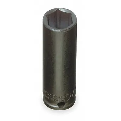 PROTO Impact Socket: 3/8 in Drive Size, SAE, 15/16 in Socket Size, 6-Point, Deep - 3/8" Drive Impact Sockets