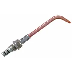 The SMITH EQUIPMENT AW203 is a Size 3 brazing tip designed for use with acetylene fuel gas. It provides precise flame control for brazing applications, commonly used in joining metal components for HVAC, plumbing, and industrial maintenance tasks.