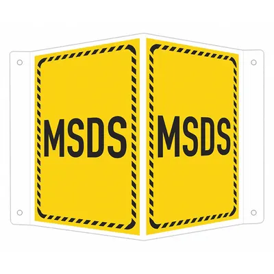 LYLE Facility Sign: Aluminum, Mounting Holes Sign Mounting - V-Shape Projection MSDS Signs