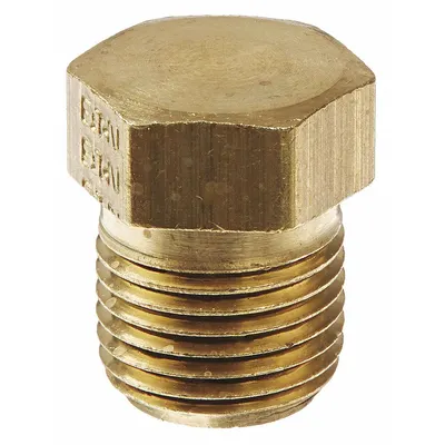 WEATHERHEAD Hydraulic Hose Plug: Brass, 1/8 in Fitting Size, 1,200 psi Max. Working Pressure @ 70 F - Hydraulic Hose Plugs
